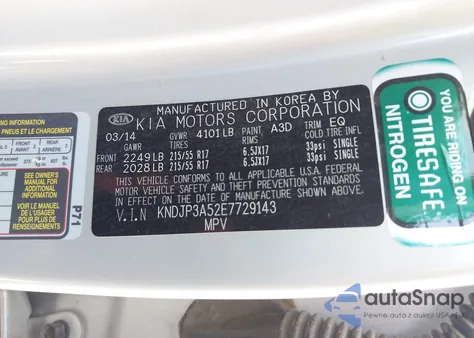 2014 Kia Soul + from USA, damaged, VIN KNDJP3A52E7729143